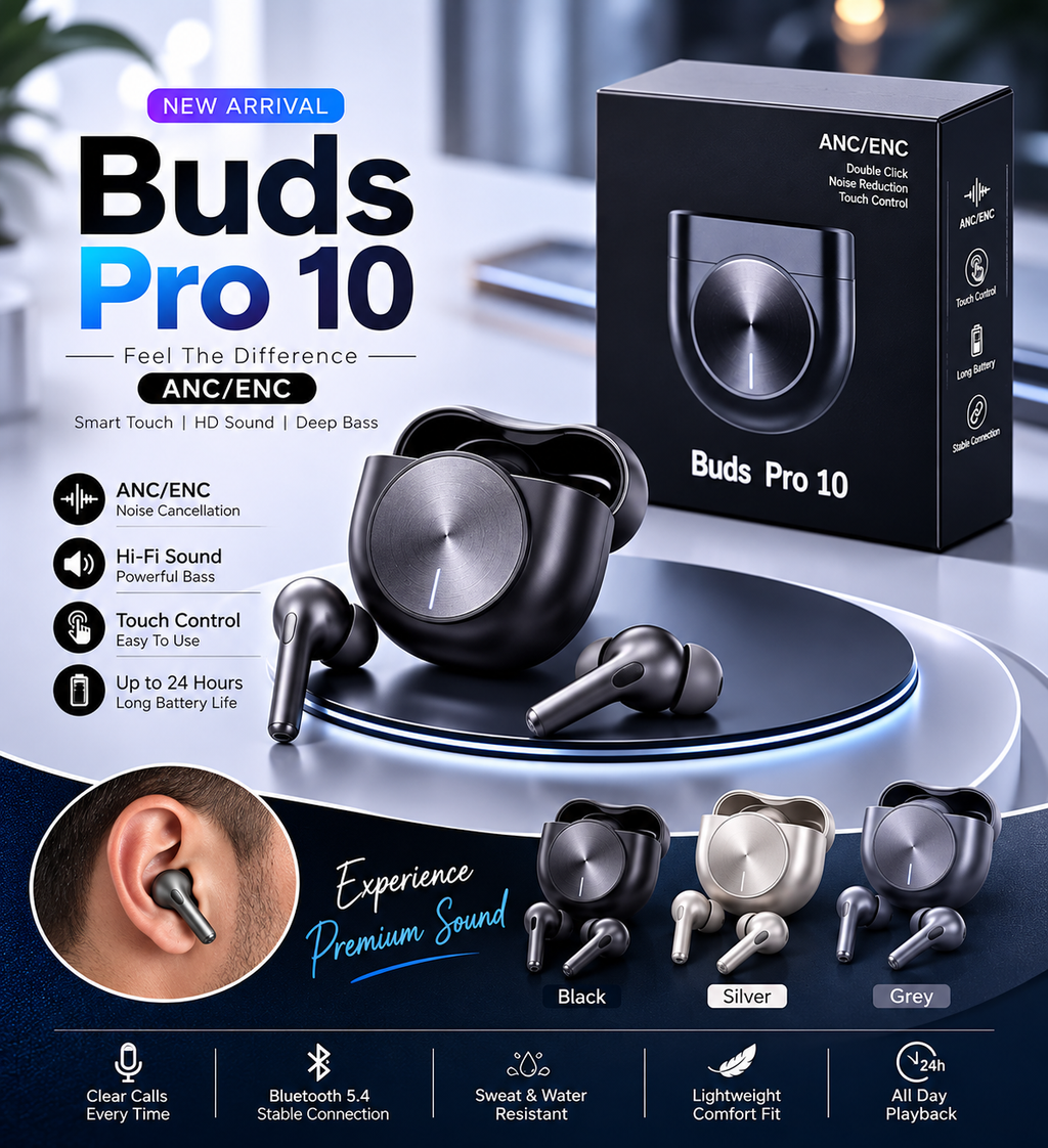 Buds Pro – Premium Wireless Earbuds with Active Noise Cancellation