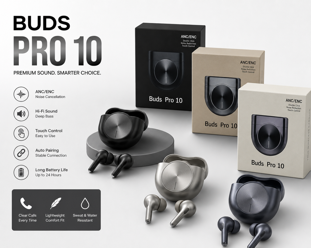 Buds Pro – Premium Wireless Earbuds with Active Noise Cancellation