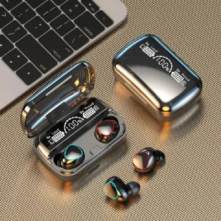M10 Wireless Earbuds – LED Display Case & Deep Bass Sound