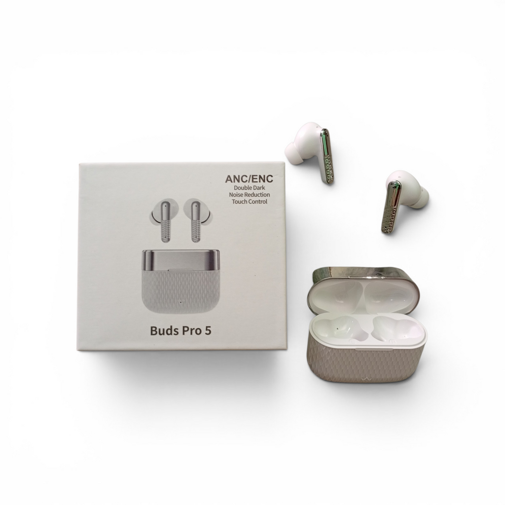 🔥 Buds Pro 5 Wireless Earbuds | ANC + ENC Noise Cancelling | HD Sound | Bluetooth 5.3 | Long Battery Life