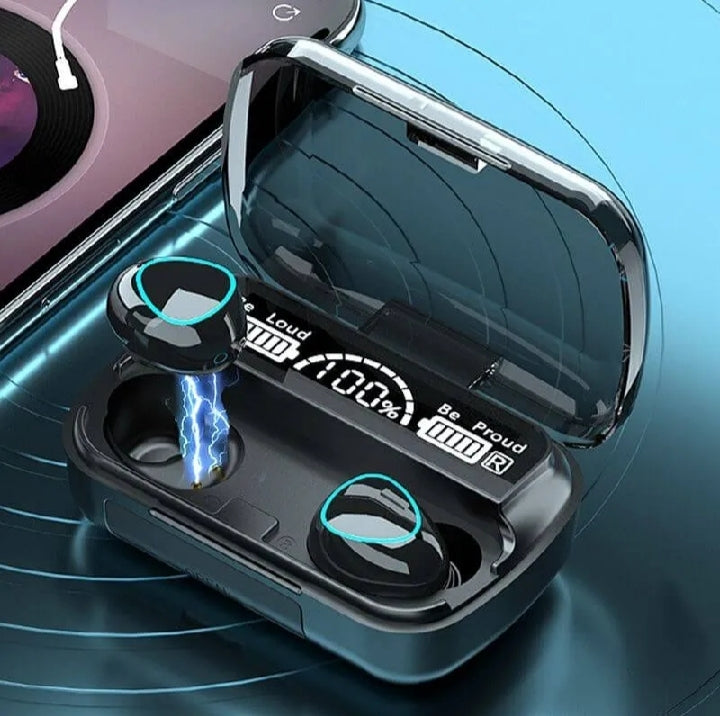 M10 Wireless Earbuds – LED Display Case & Deep Bass Sound