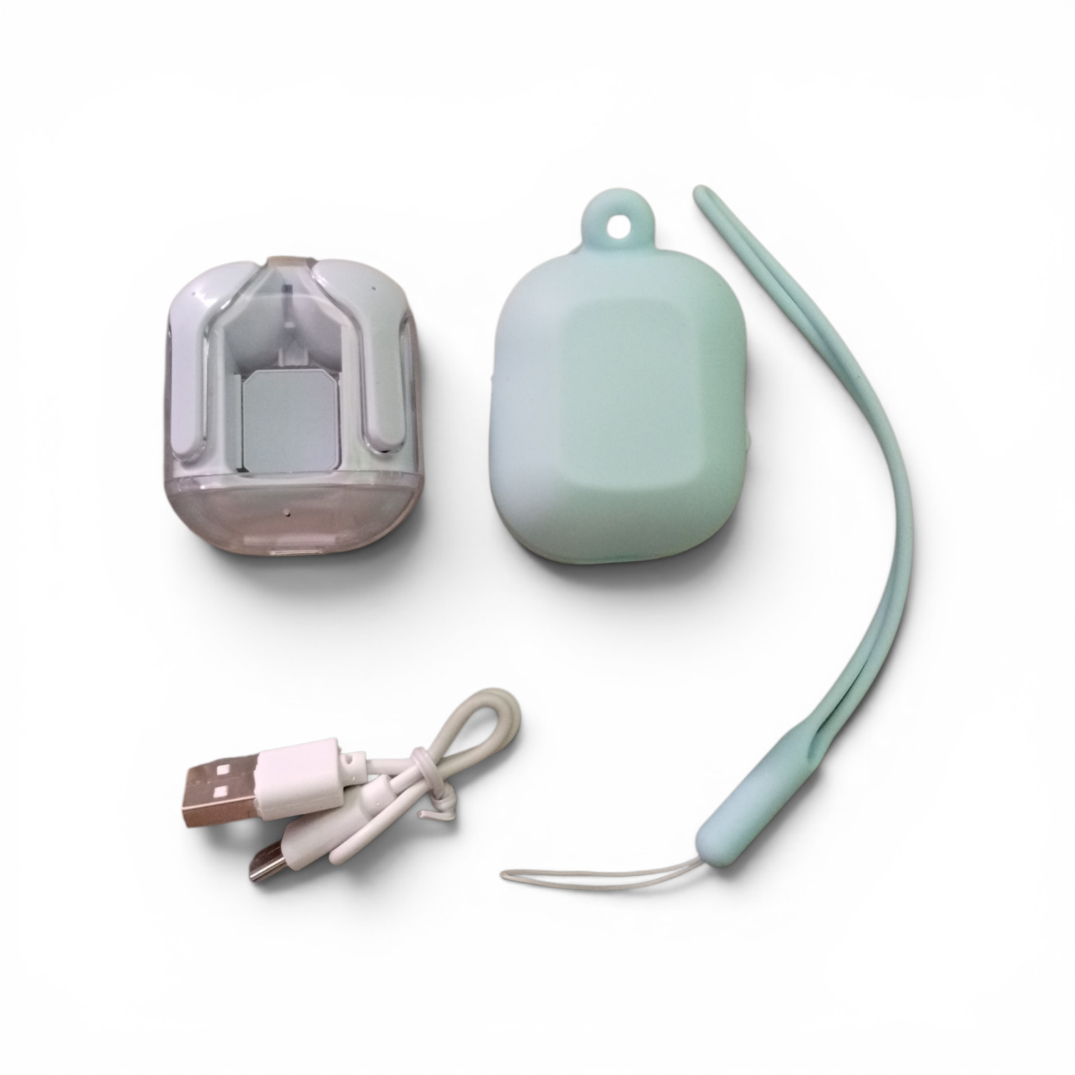 Air31 Wireless Earbuds V5.3 | LED Display | Transparent Case | Stereo Sound | Silicone Cover
