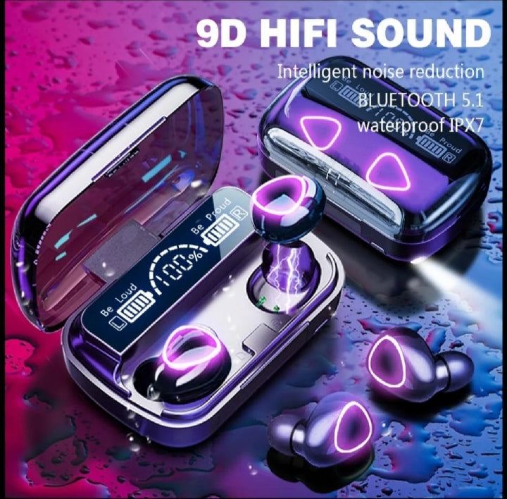 M10 Wireless Earbuds – LED Display Case & Deep Bass Sound