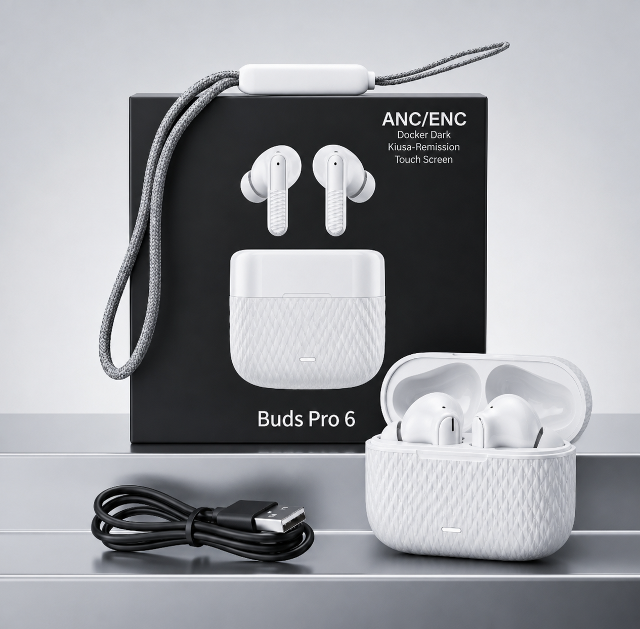 🔥 Buds Pro 6 Wireless Earbuds | ANC + ENC Noise Cancelling | HD Sound | Bluetooth 5.3 | Long Battery Life