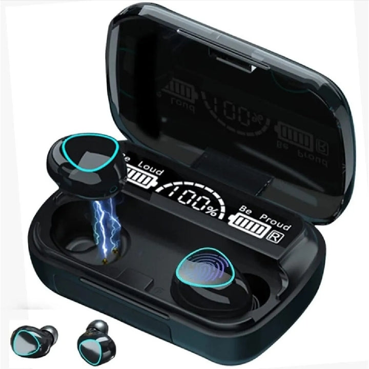 M10 Wireless Earbuds – LED Display Case & Deep Bass Sound